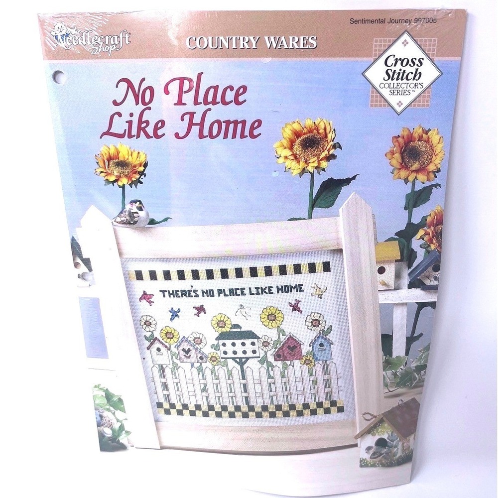 Needlecraft Shop No Place Like Home Cross Stitch Pattern Country Wares 1999 NOS